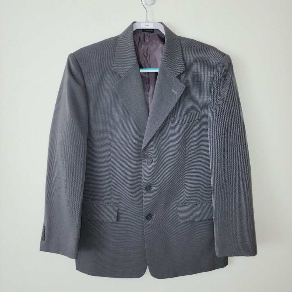 Zannini Italy Mens Single-Breasted 3-Button Blazer Jacket Gray Size 40 *RUNS BIG